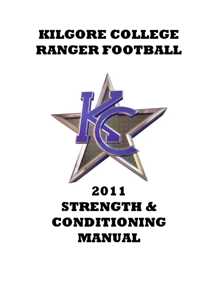 Strength Conditioning Manual KILGORE COLLEGE Football 2011 | PDF | Flexibility (Anatomy) | Knee