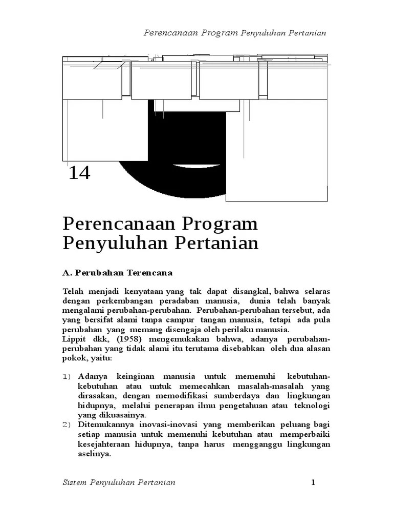 Perencanaan Program Penyuluhan Pertanian | PDF
