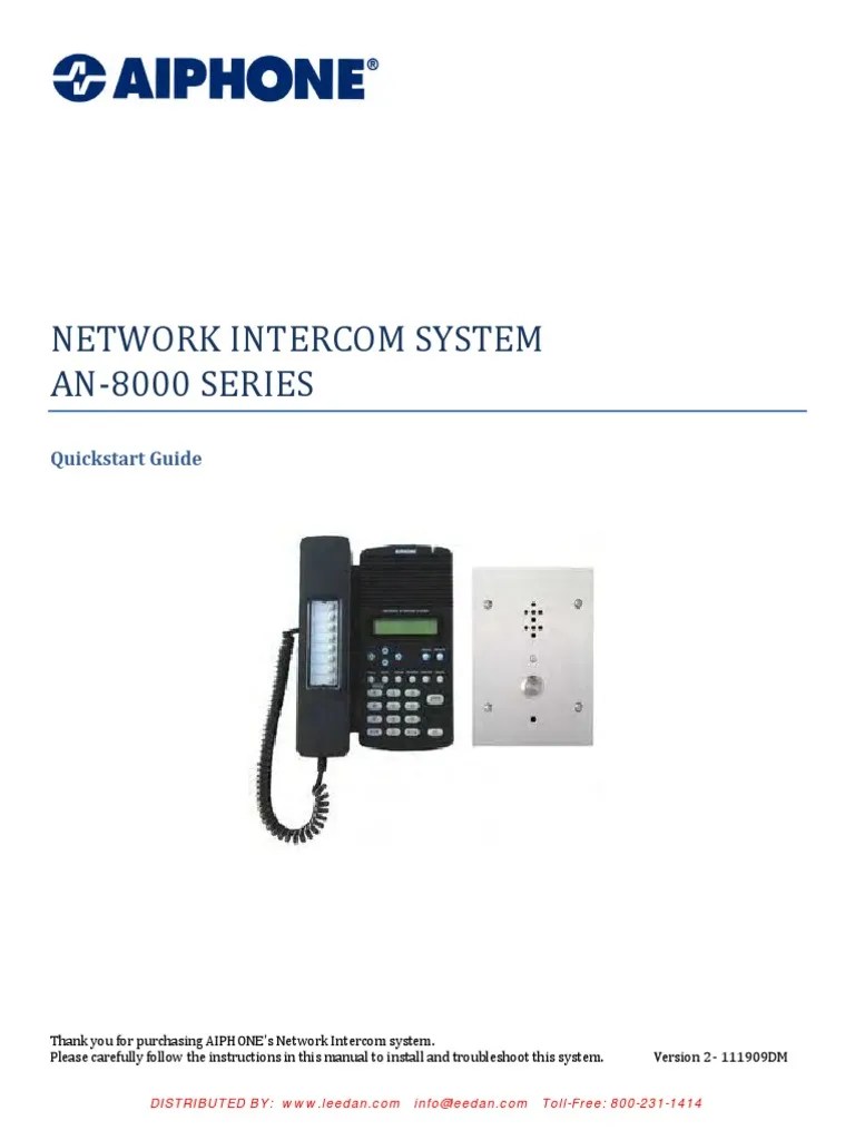 AIPHONE An Quick Start Guide | PDF | Port (Computer Networking) | Computer Network