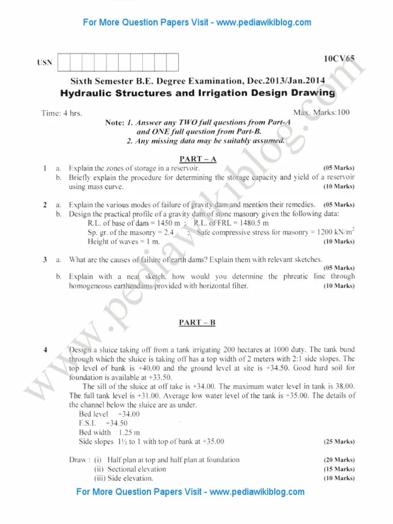 Hydraulic Structures & Irrigation Design Drawing Jan 2014 | PDF | Levee | Hydrology