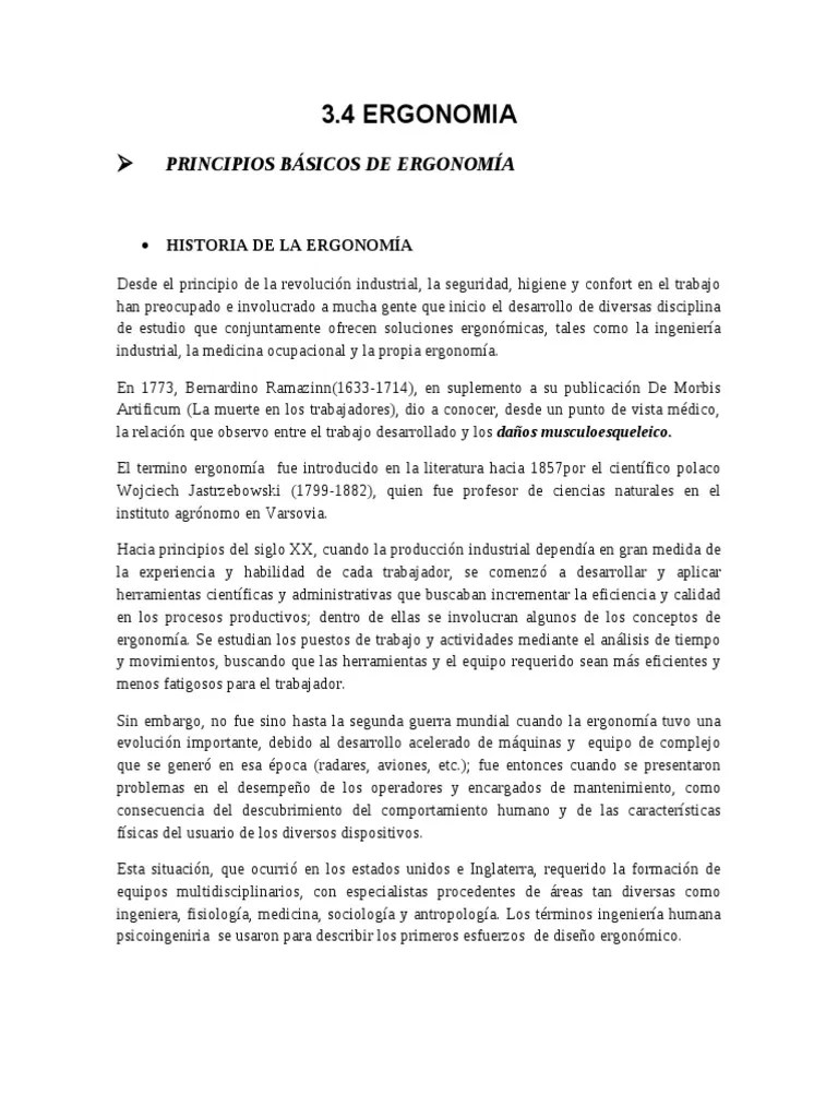 3.4. Ergonomia | PDF | Factores Humanos Y Ergonomía | Science