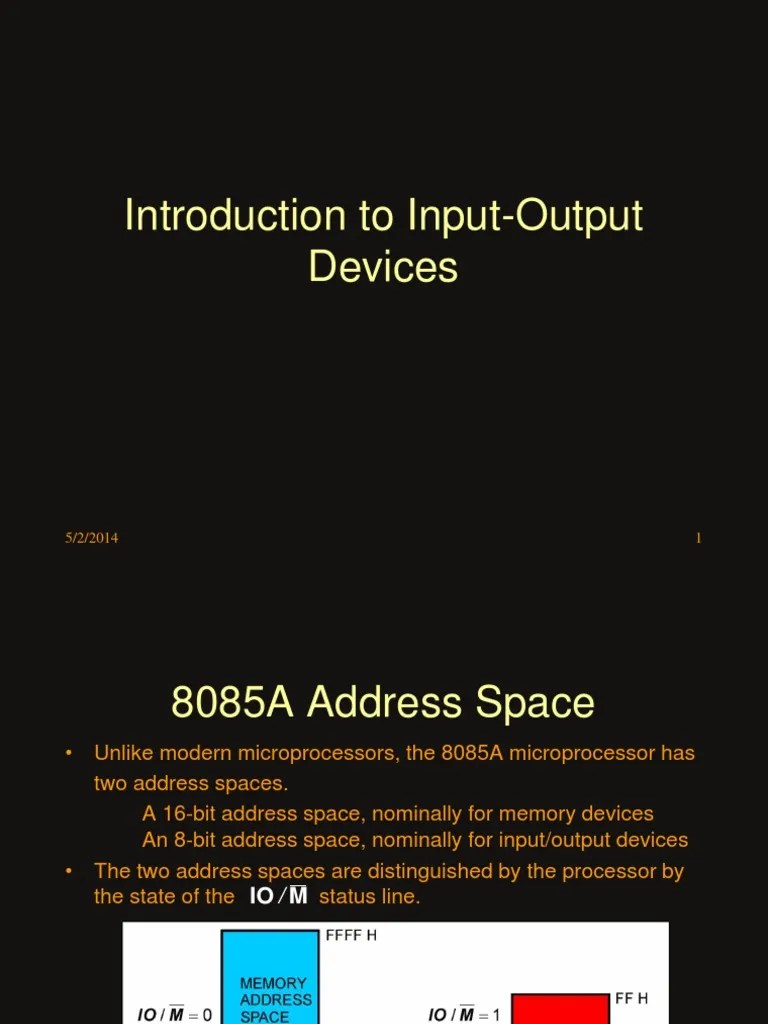 Introduction To Input-Output Devices | PDF | Input/Output | Instruction Set