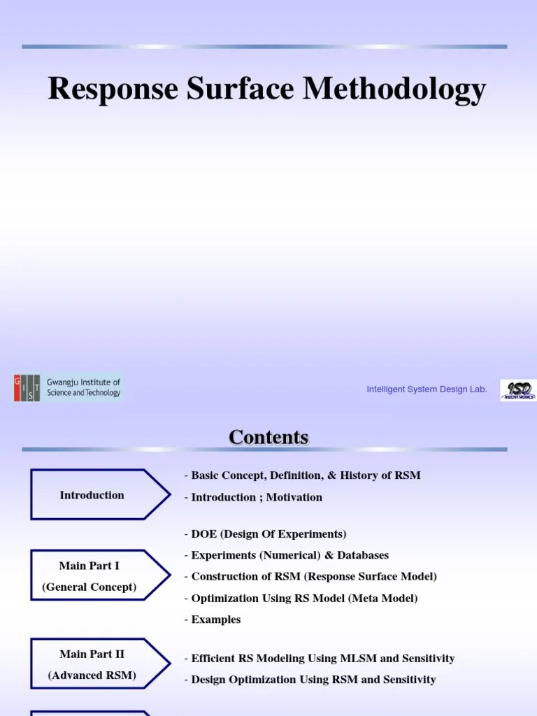 Response Surface Method | PDF | Mathematical Optimization | Ordinary ...