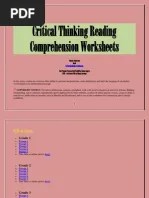 The bible is one of the oldest religious texts in the world, and the basis for catholic and christian religions. Critical Thinking Reading Comprehension Worksheets Pdf Reading Comprehension