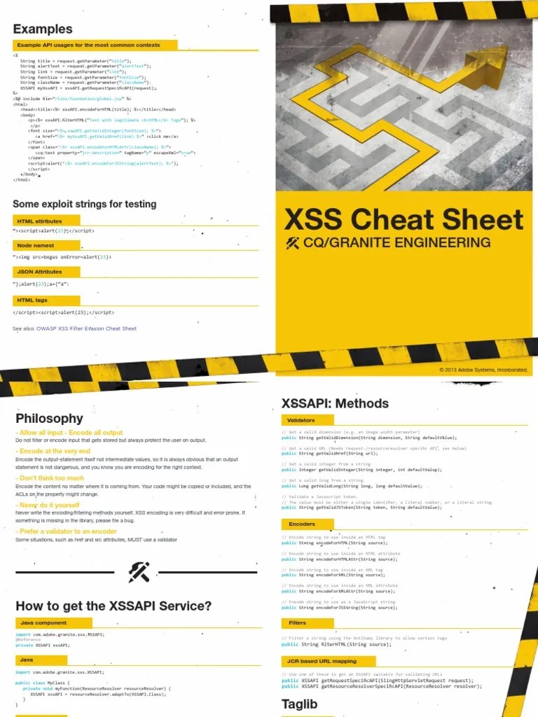 Xss Cheat Sheet | PDF | Html Element | String (Computer Science)