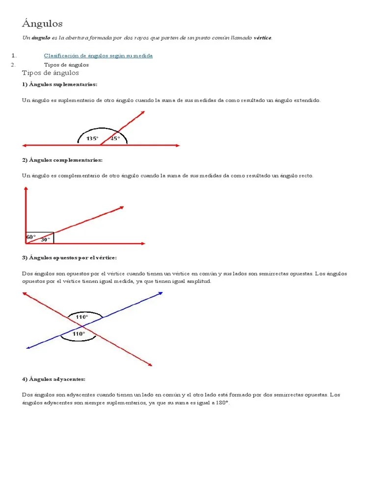 Los ángulos correspondientes se encuentran del . Angulos Complementarios Adyacentes Suplementarios Pdf Vertice Geometria Geometria Elemental