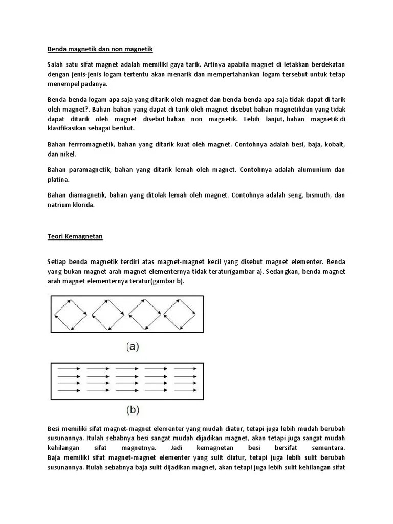 Benda Magnetik Dan Non Magnetik