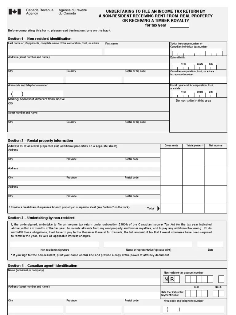 Undertaking To File An Income Tax Return By A Non-Resident | PDF | Renting | Address (Geography)