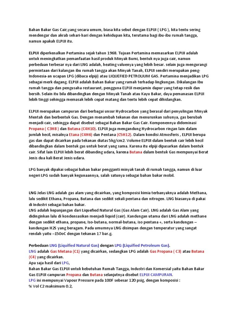Bahan Bakar Gas Cair LPG Dan LNG | PDF