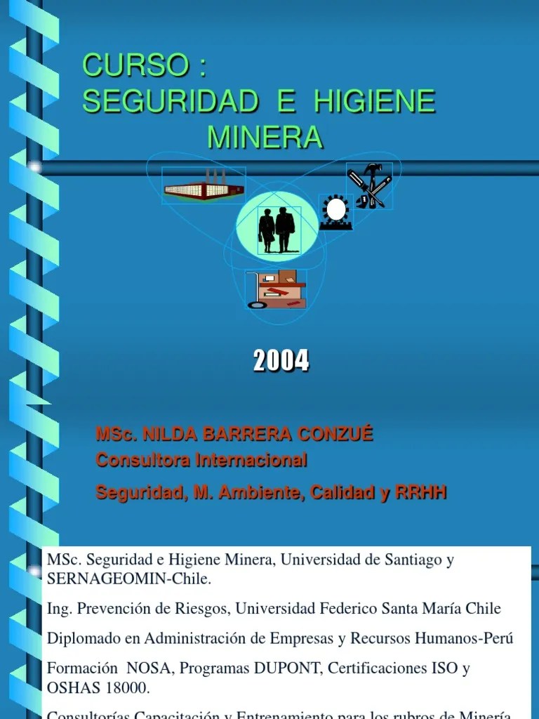 Curso - Seguridad E Higiene Minera | PDF | Seguridad Y Salud ...