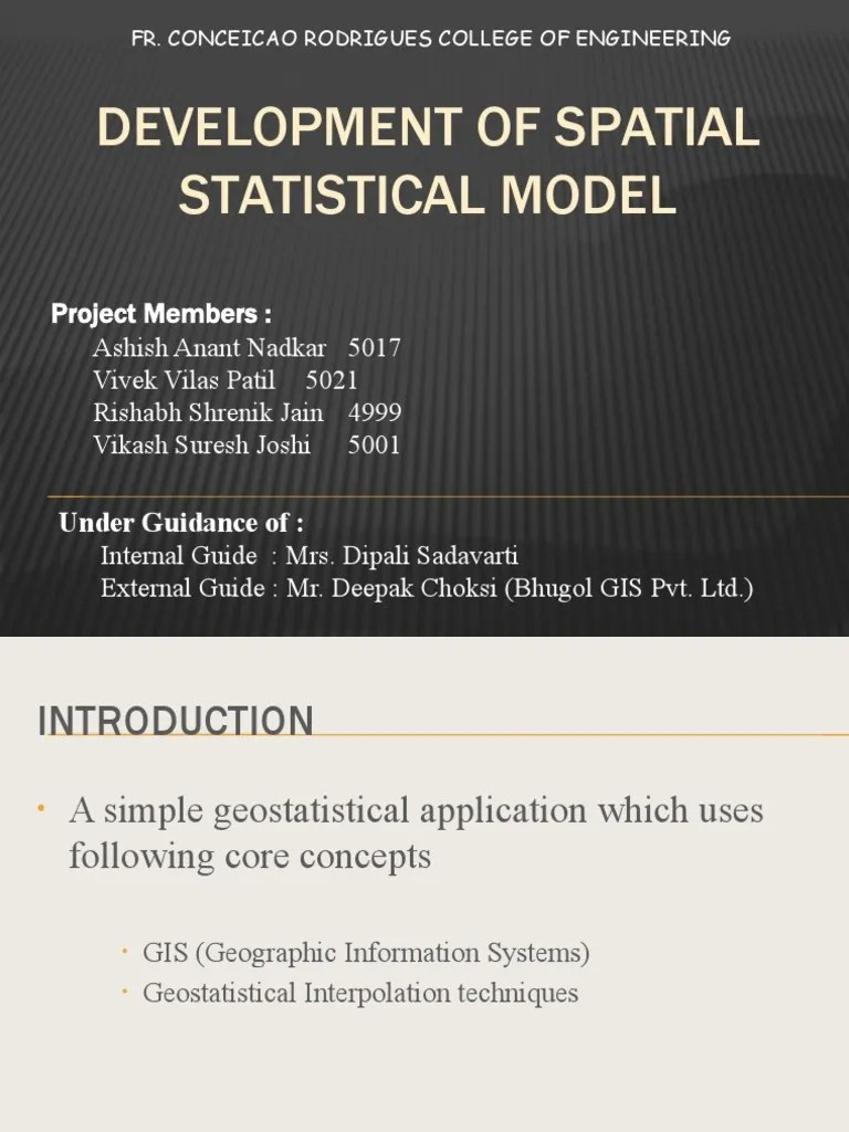Development Of Spatial Statistical Model | PDF | Geographic Information ...