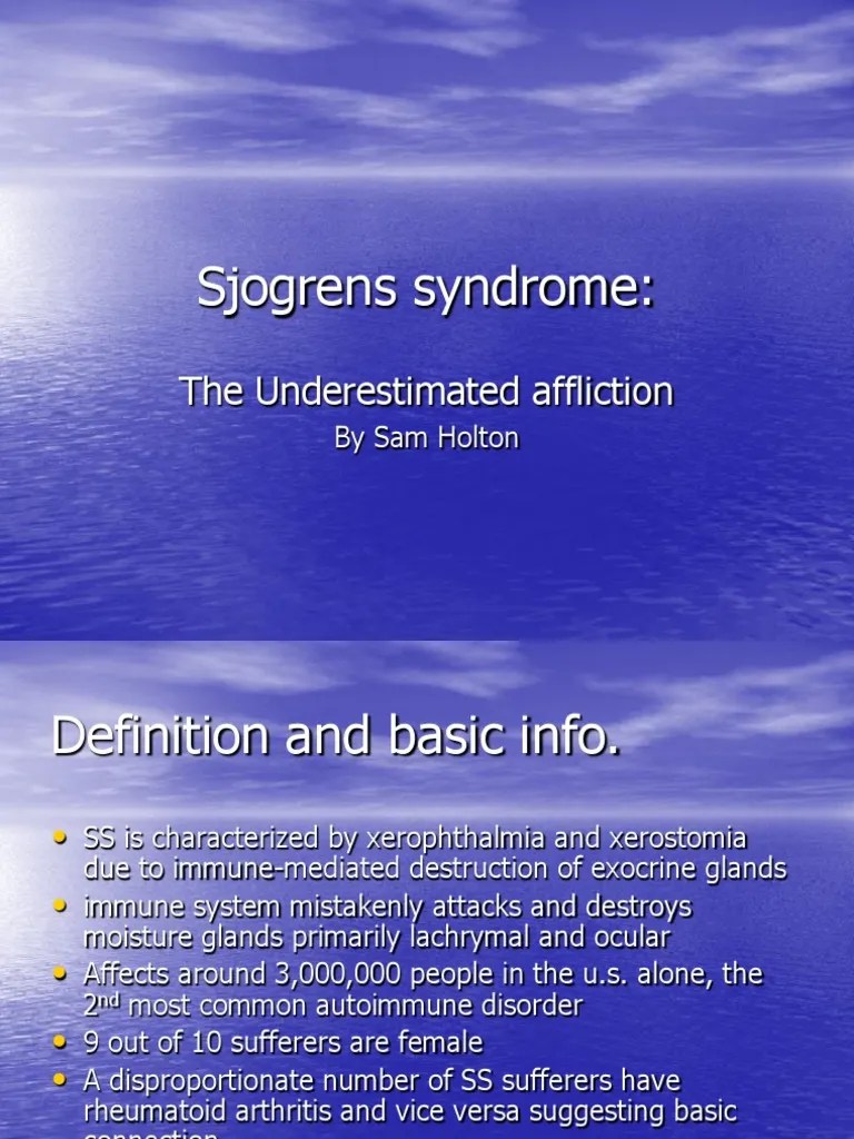 Sjogrens Syndrome | PDF | Health Sciences | Biology