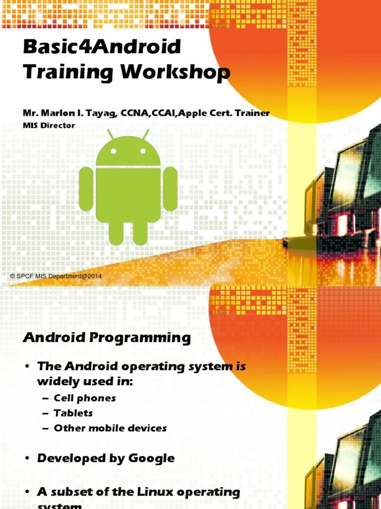 Introduction To B4Android | PDF | Variable (Computer Science) | Android ...