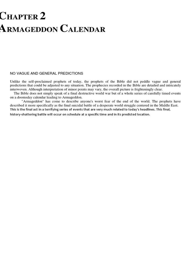 Armageddon Pdf