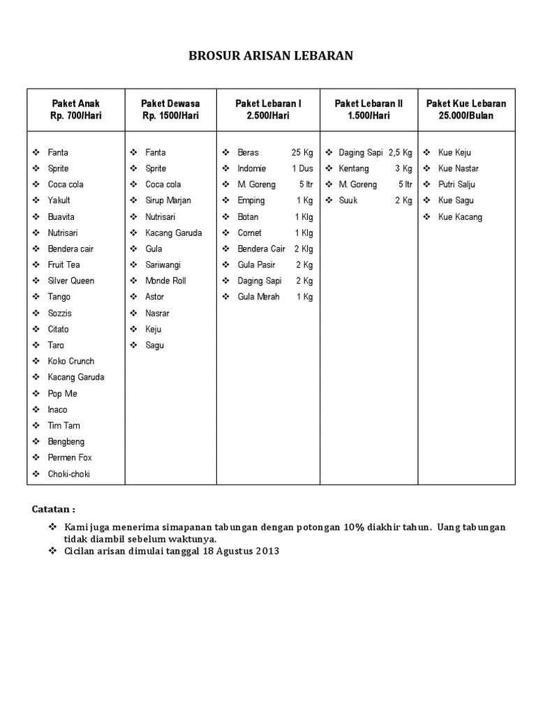 Maybe you would like to learn more about one of these? Brosur Arisan Lebaran