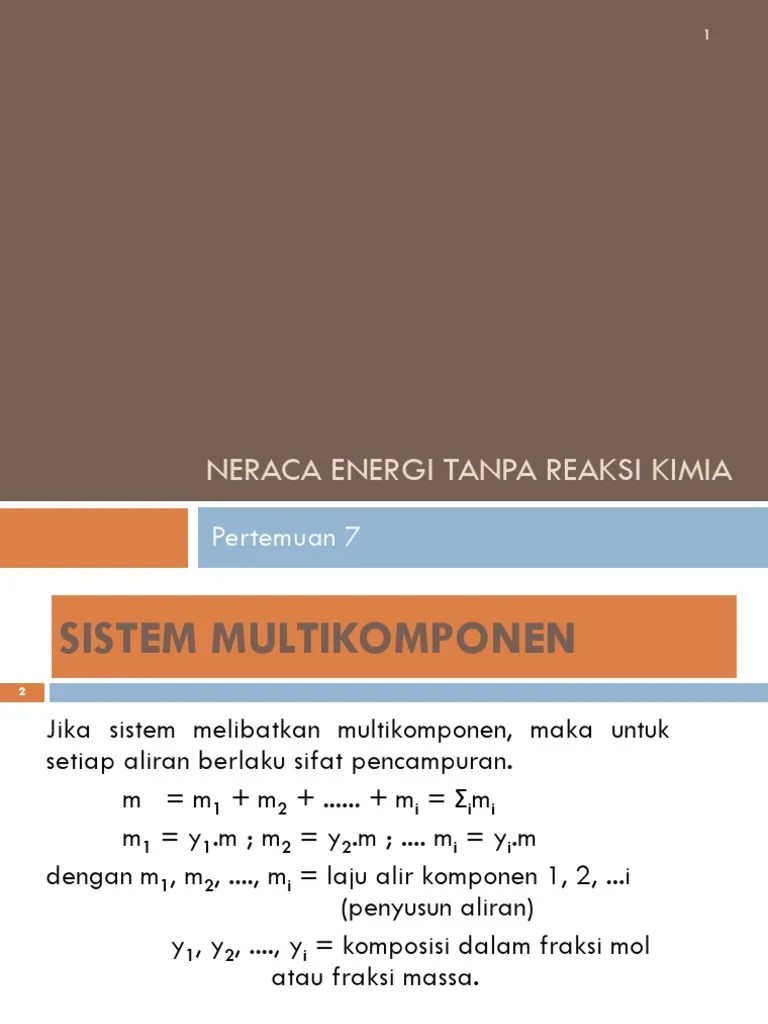 7.neraca Energi Tanpa Reaksi Kimia 3 | PDF