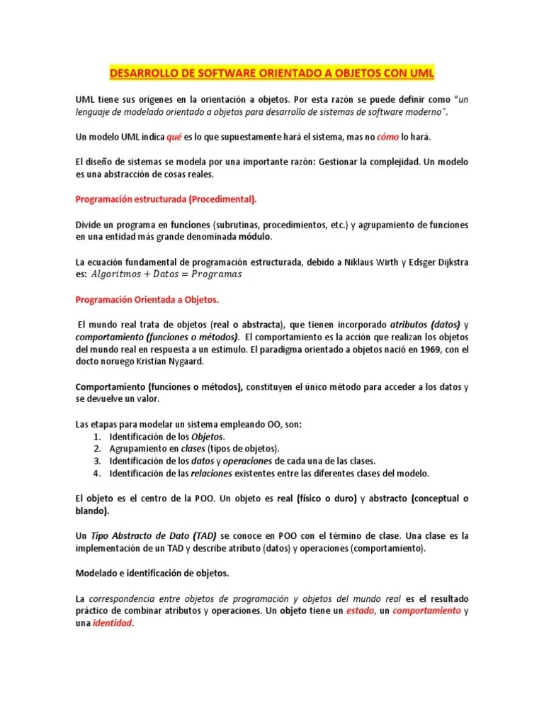 Clases Uml | PDF | Objeto (informática) | Herencia (Programación ...