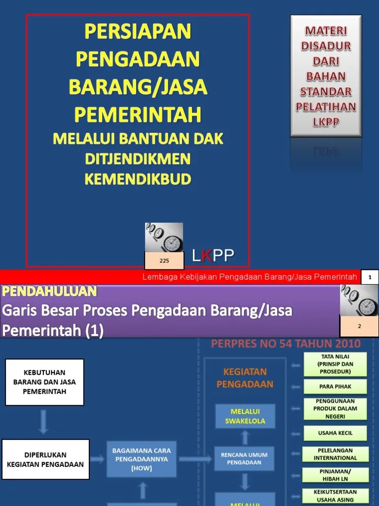 Mekanisme Pengadaan Barang Dan Jasa | PDF