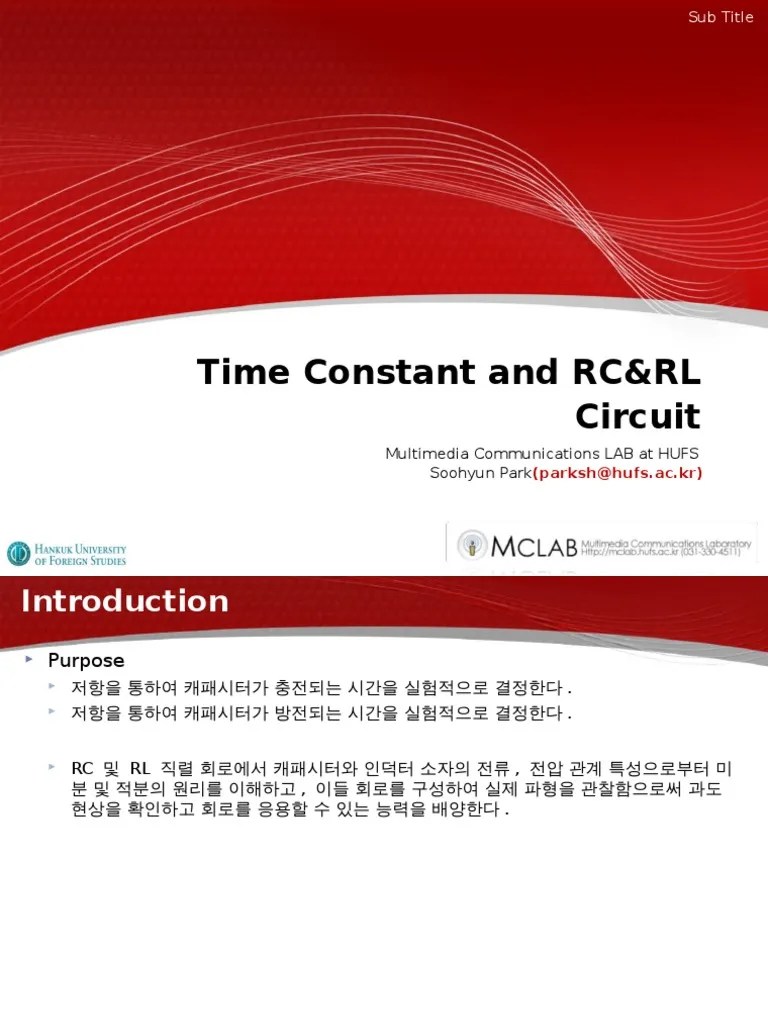 Time Constant And RC&RL Circuit | PDF