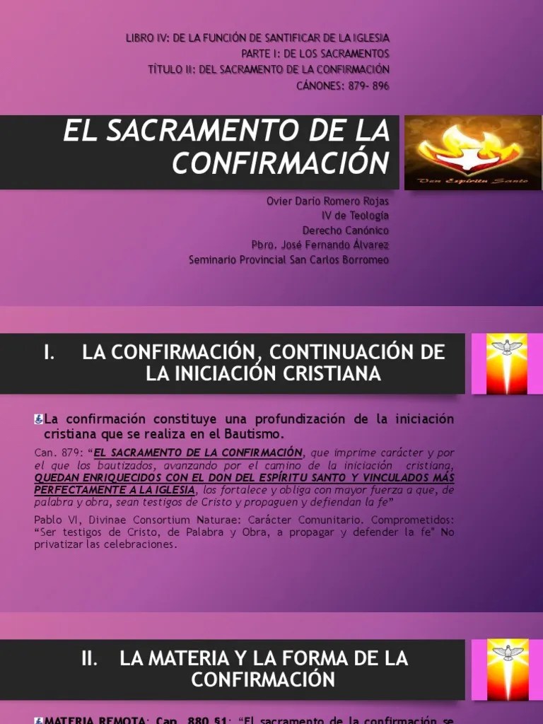 El Sacramento De La Confirmación | PDF | Confirmación | Obispo
