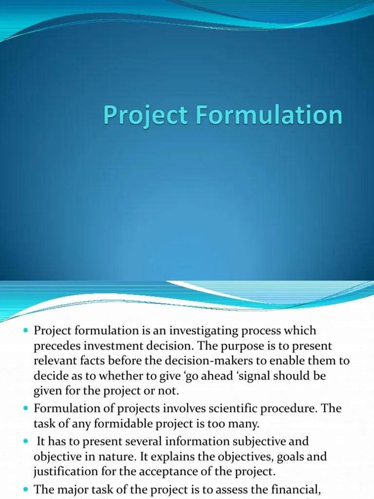 Project Formulation | Download Free PDF | Forecasting | Business