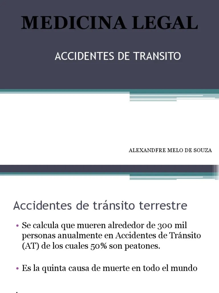 Acidente De Transito | PDF | Lesión | Accidente De Tráfico