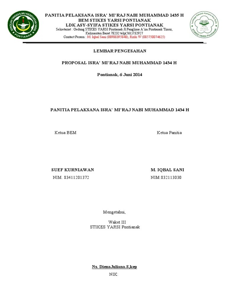 23 contoh cover proposal skripsi kegiatan penelitian. Proposal Kegiatan Isra Mi Raj Nabi Muhammad Saw 1434 H Pdf