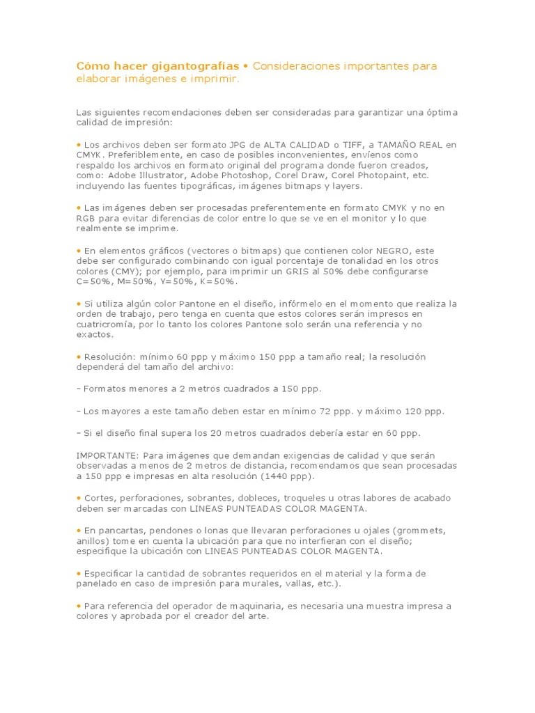 Cómo Hacer Gigantografías | PDF | Color | Diseño Gráfico