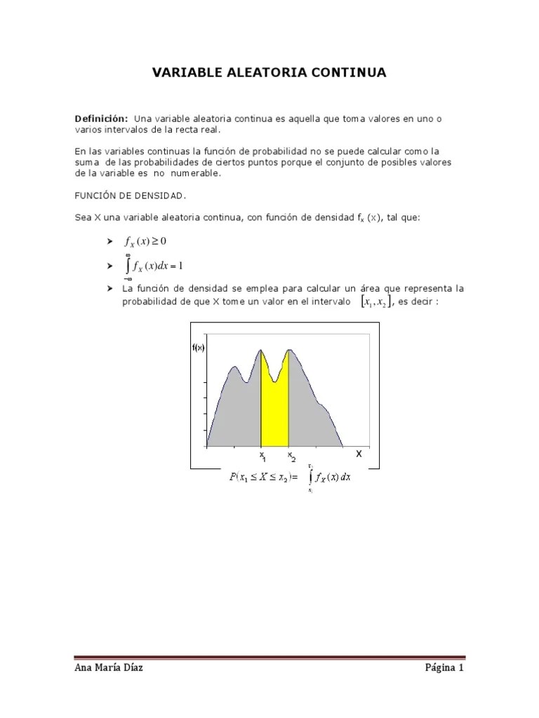 Variable Aleatoria Continua (AMDA) | PDF