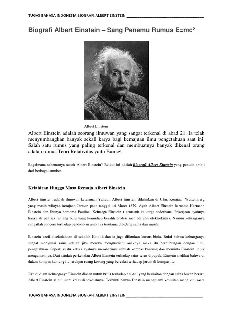 Biografi Albert Einstein | PDF