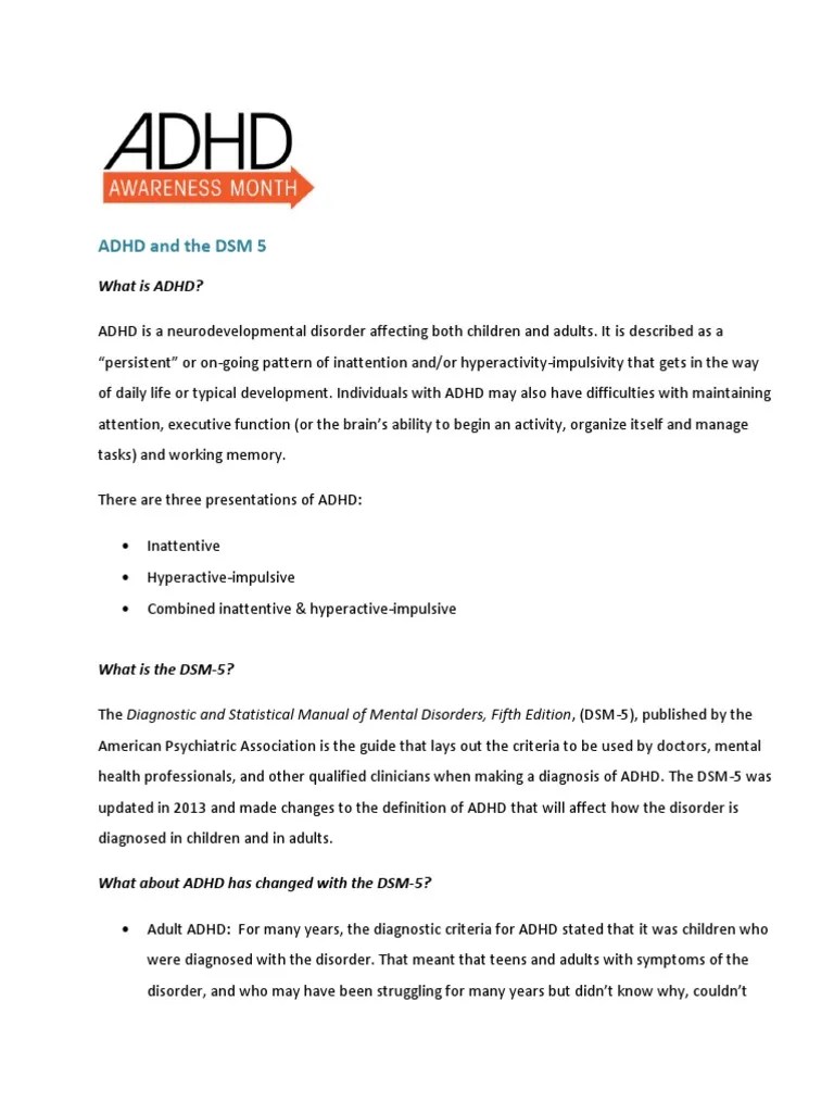 Dsm 5 Adhd 中文adhd在dsm 5的變化 Untigw