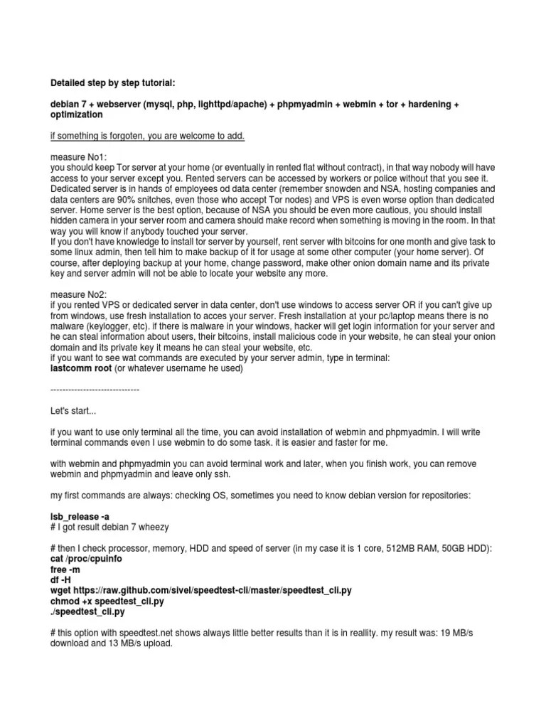 Tor Hidden Service (Onion Site) On Debian Server | PDF | Advanced Packaging Tool | Secure Shell