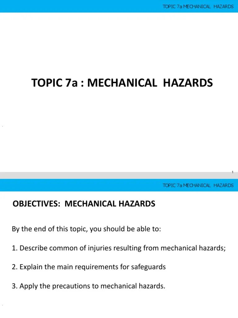 Mechanical Hazards | PDF | Skin | Science