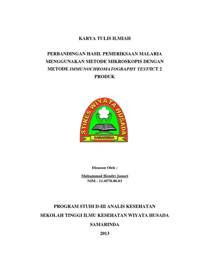 Andreska Kti Pdf Contoh judul kti hematologi analis kesehatan.