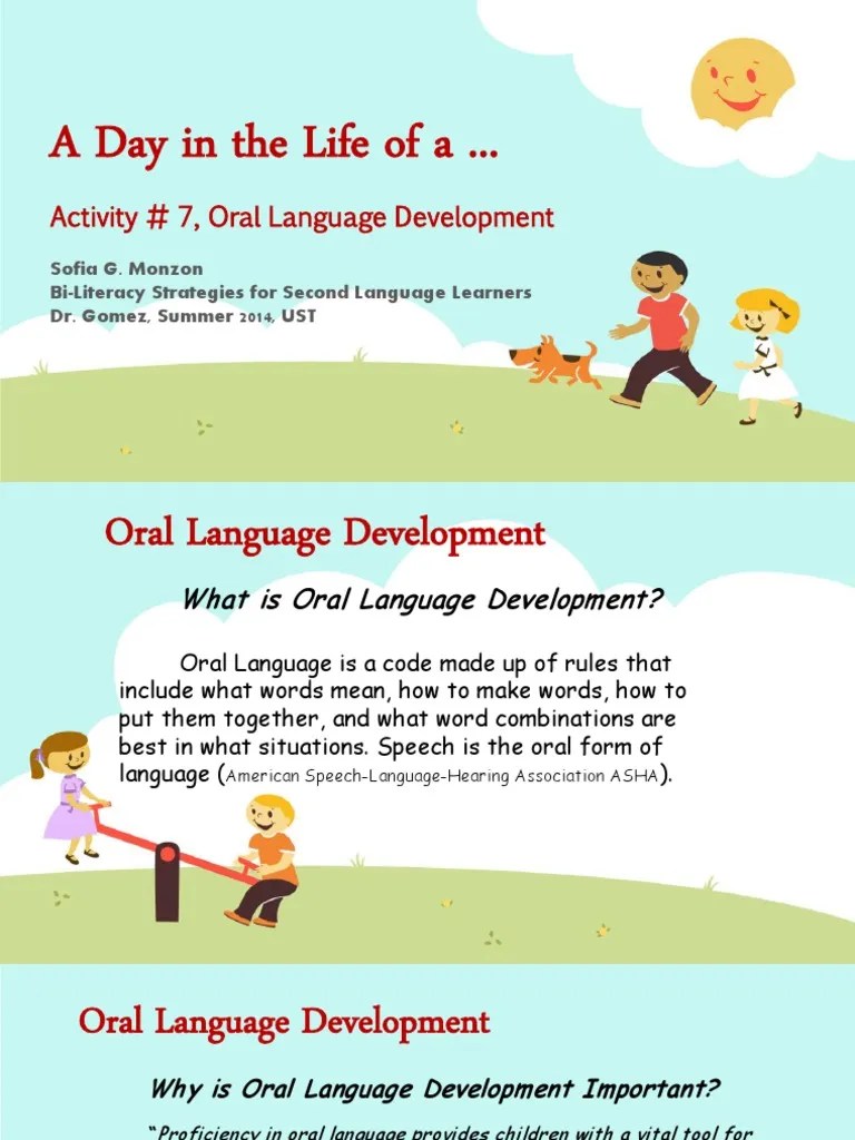 Activity 7 Oral Language Development Activity | PDF | Language ...