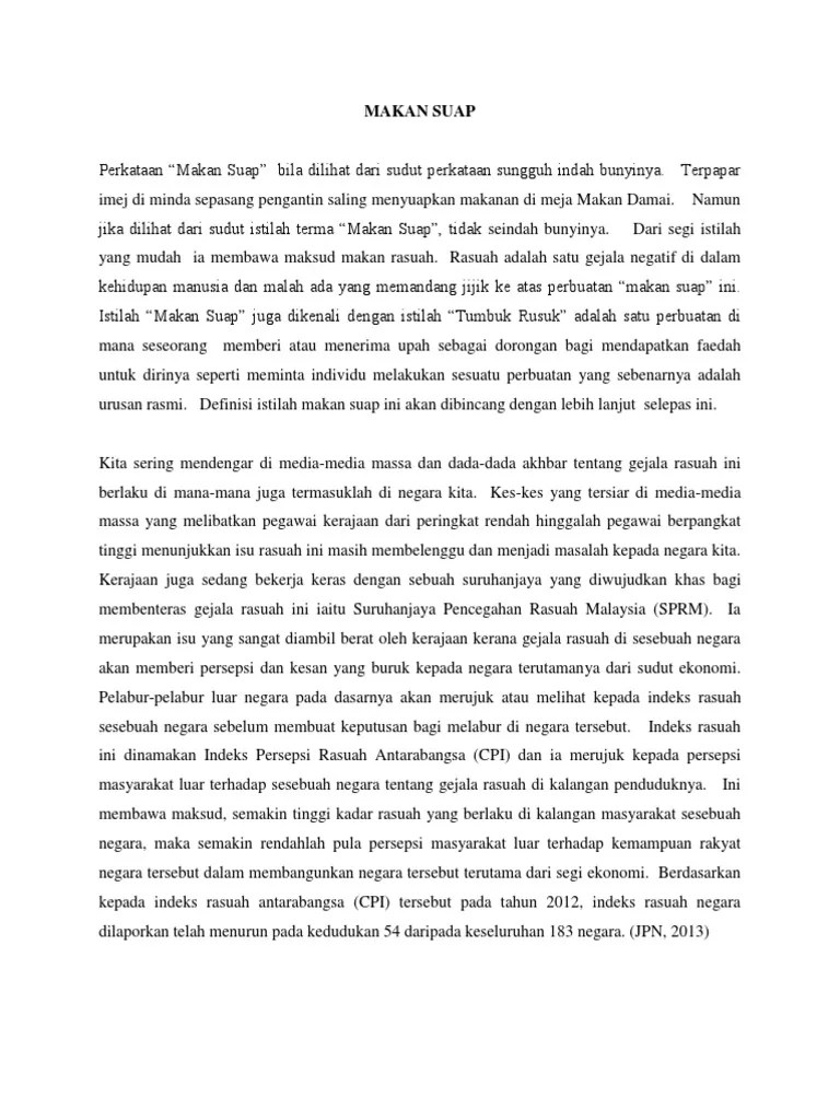 You have just read the article entitled maksud makan suap. Makan Suap Pdf