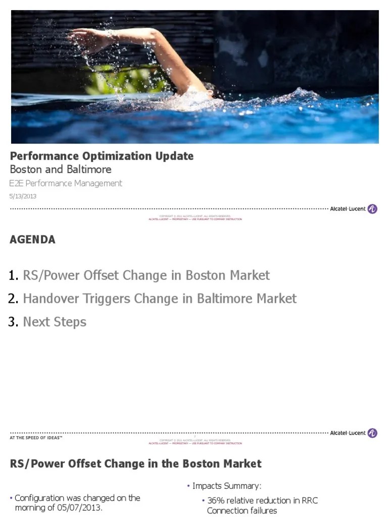 LTE Performance Optimization Update | PDF | Telecommunications Engineering | Telecommunications