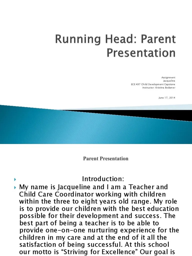 Parent Presentation | PDF | Child Development | Relationships