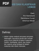 Definisi Dan Klasifikasi Lemak | PDF