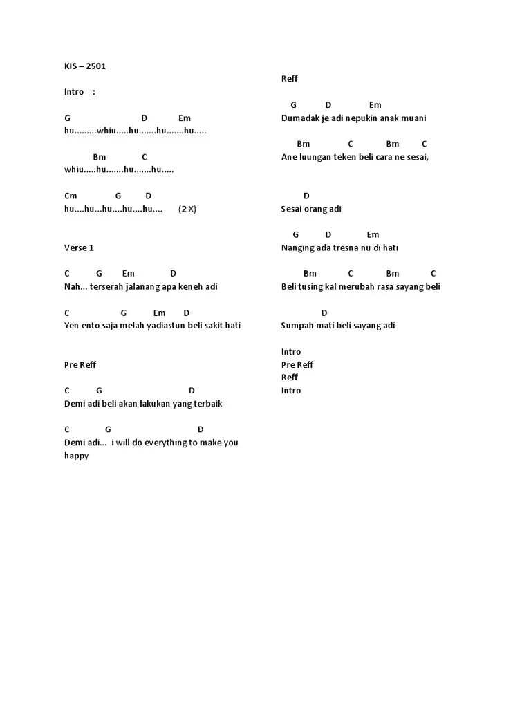 Lagu Bali Chord | PDF