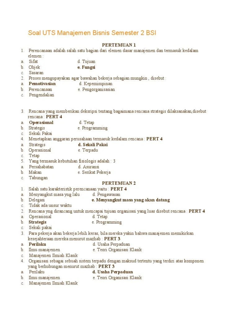 Kunci Jawaban Ujian Her Akuntansi Bsi Semester 2 Ujian Cute766