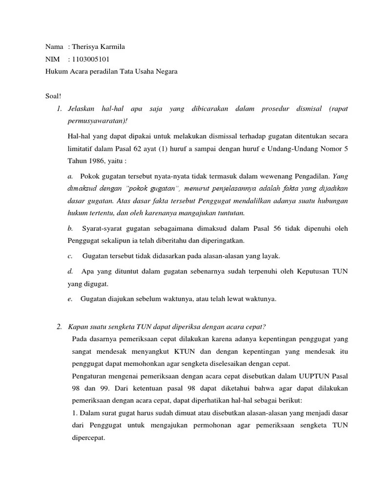 Latihan Soal Ujian Advokat Peradi Pdf Hukum Administrasi Negara Kelas A Soal dan Jawaban Tugas Hukum Administrasi Negara 1.