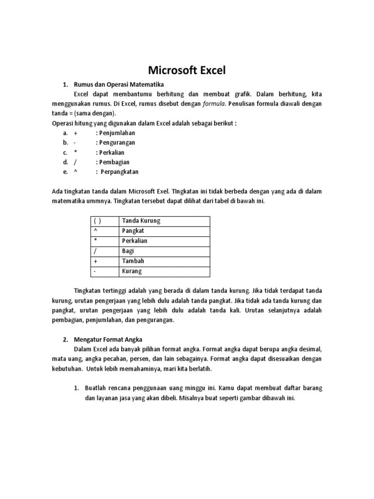 Latihan Microsoft Excel | PDF