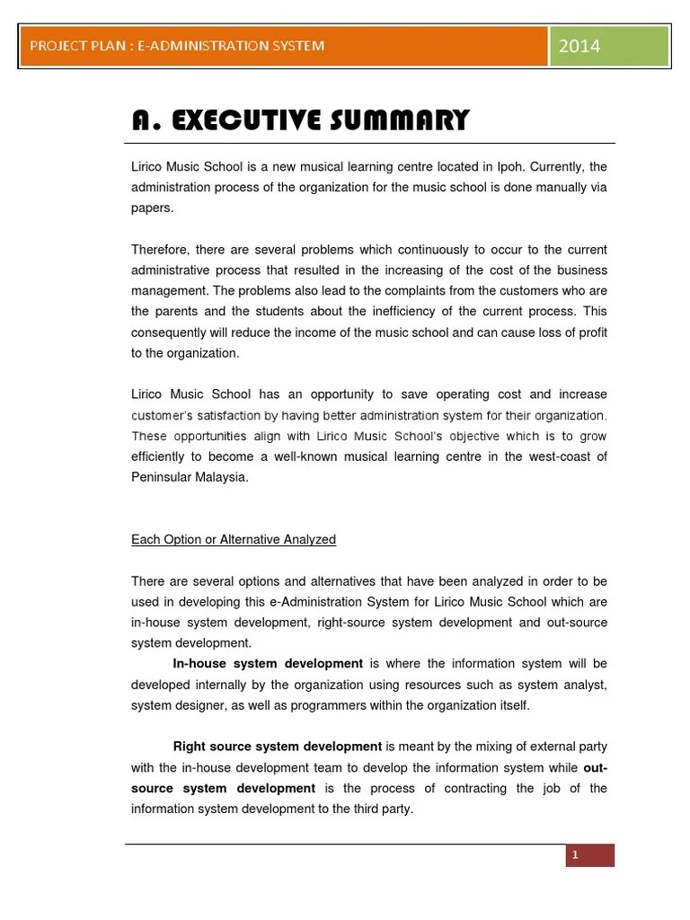 Project Plan Uitm Business Business