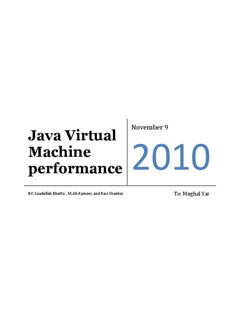 Java Virtual Machine Performance | PDF | Java Virtual Machine | Java ...