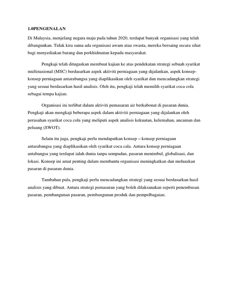 Syarikat multinasional (mnc) berhasrat untuk menubuhkan pangkalan perniagaan di malaysia disebabkan kos operasi yang lebih rendah. Pbs Pp Pdf