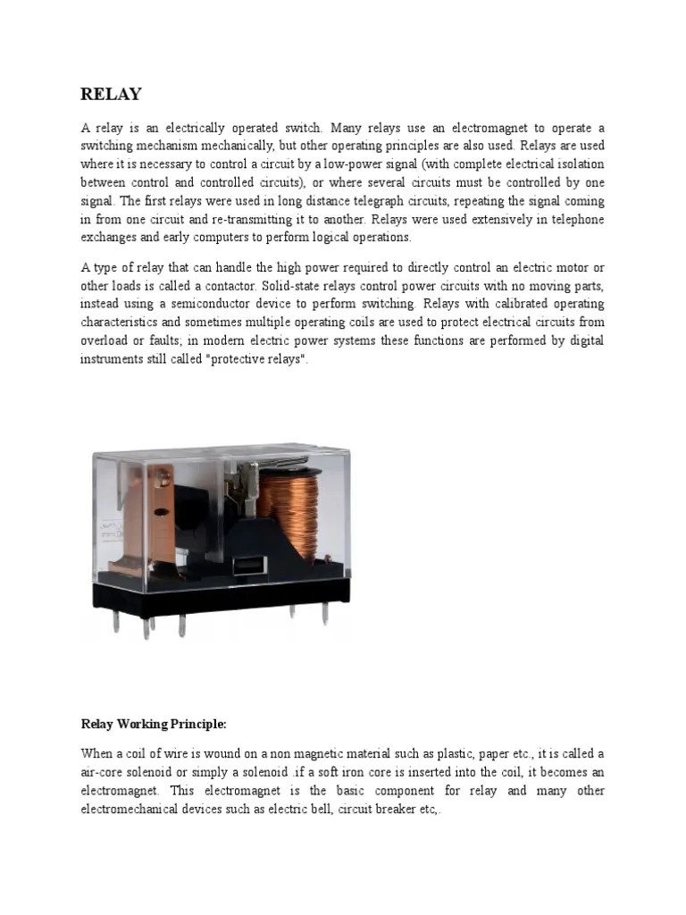 Chapter 1 Introduction To Automation System Pdf Relay Switch - Creative Light Photo - HD