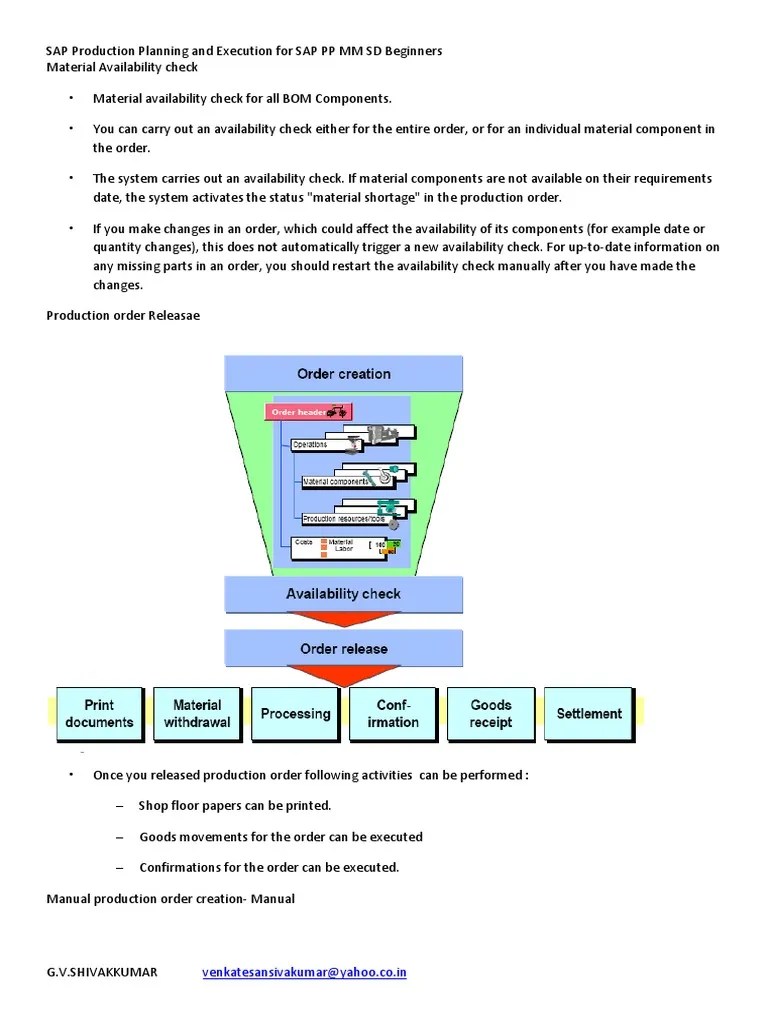 SAP Production Planning Overview For New SAP Consultants | PDF ...