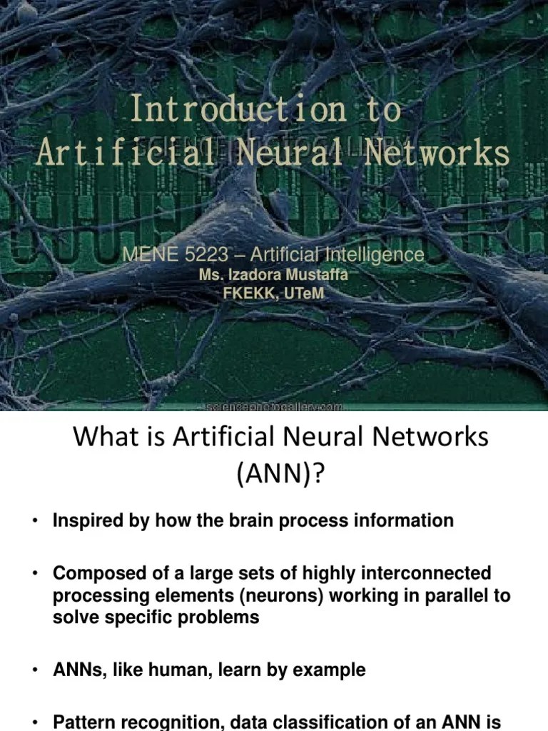 Introduction To Artificial Neural Networks | PDF | Artificial Neural ...