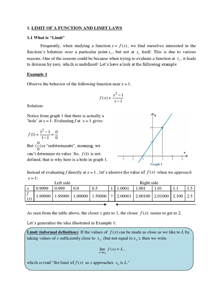Chapter1 Limits Continuity Revised | PDF